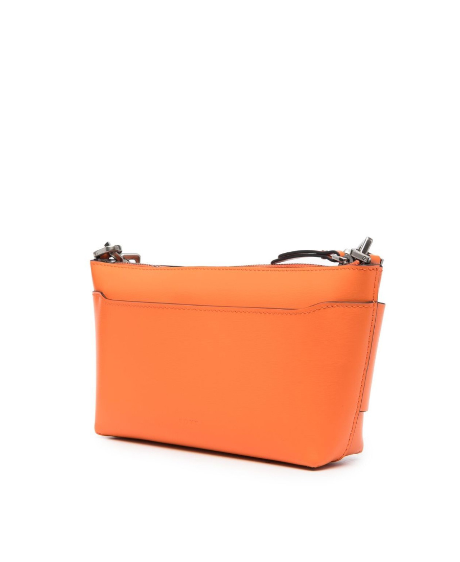 Boyy Buckle Pouchette Leather Shoulder Bag In Orange