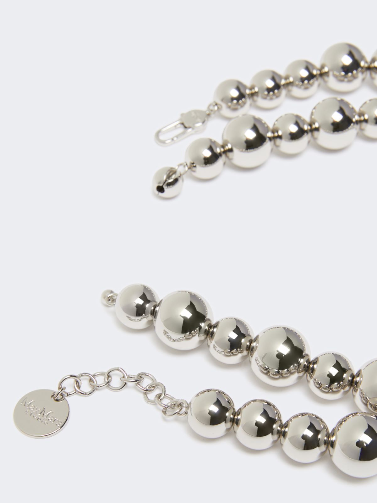 Max Mara Ball Necklace In Silver