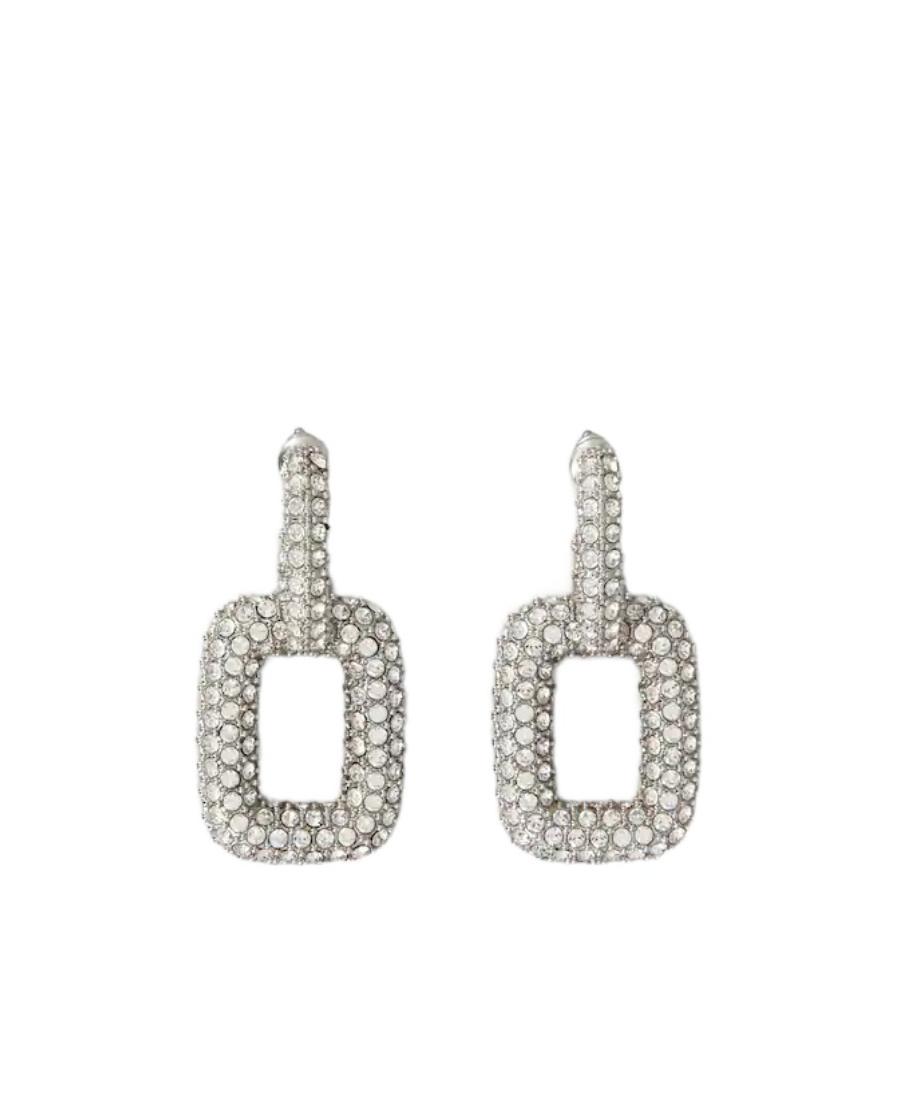 Roger Vivier Choc Round Earrings In White