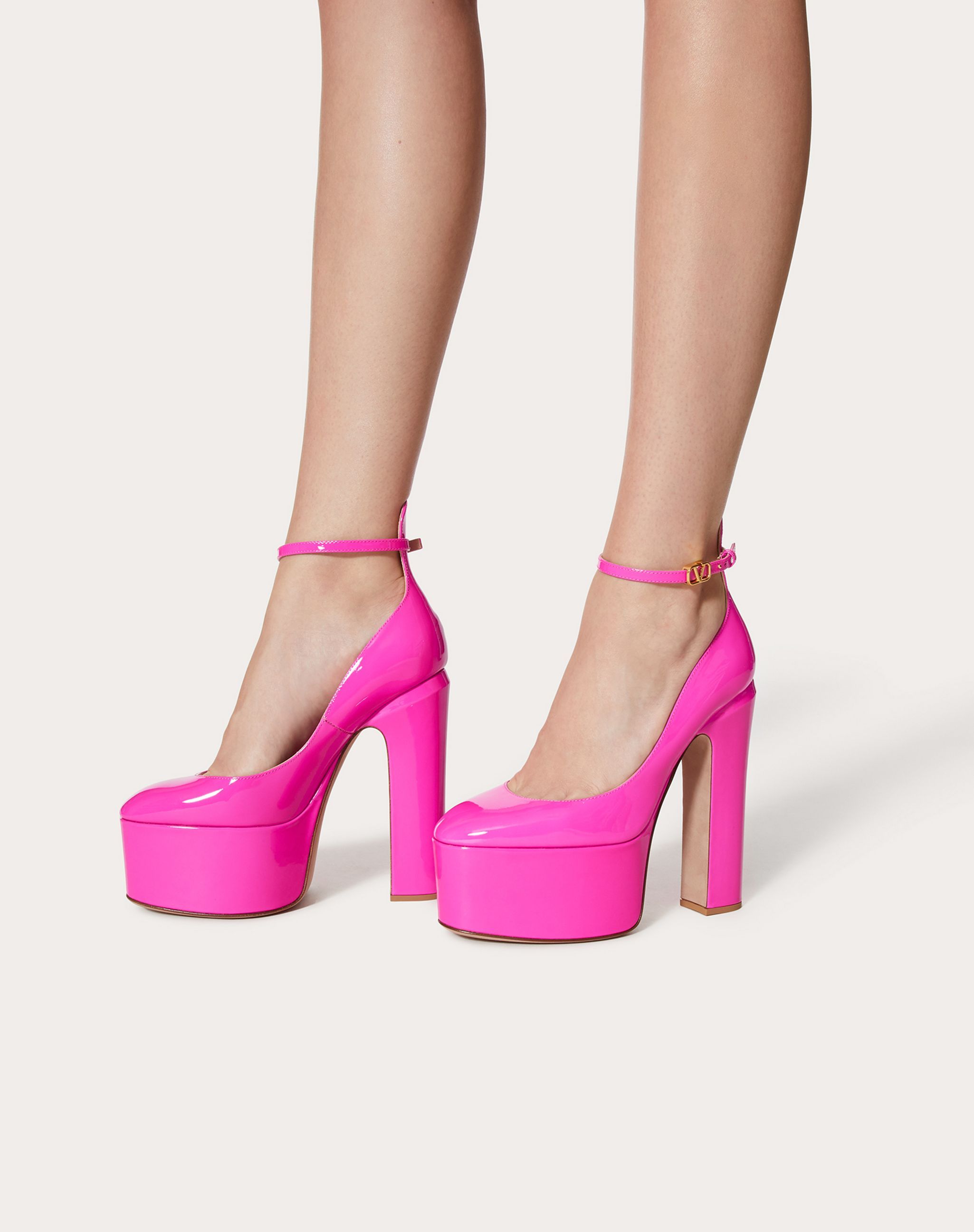 VALENTINO GARAVANI VALENTINO GARAVANI TAN-GO PLATFORM PUMP IN PATENT LEATHER 155MM