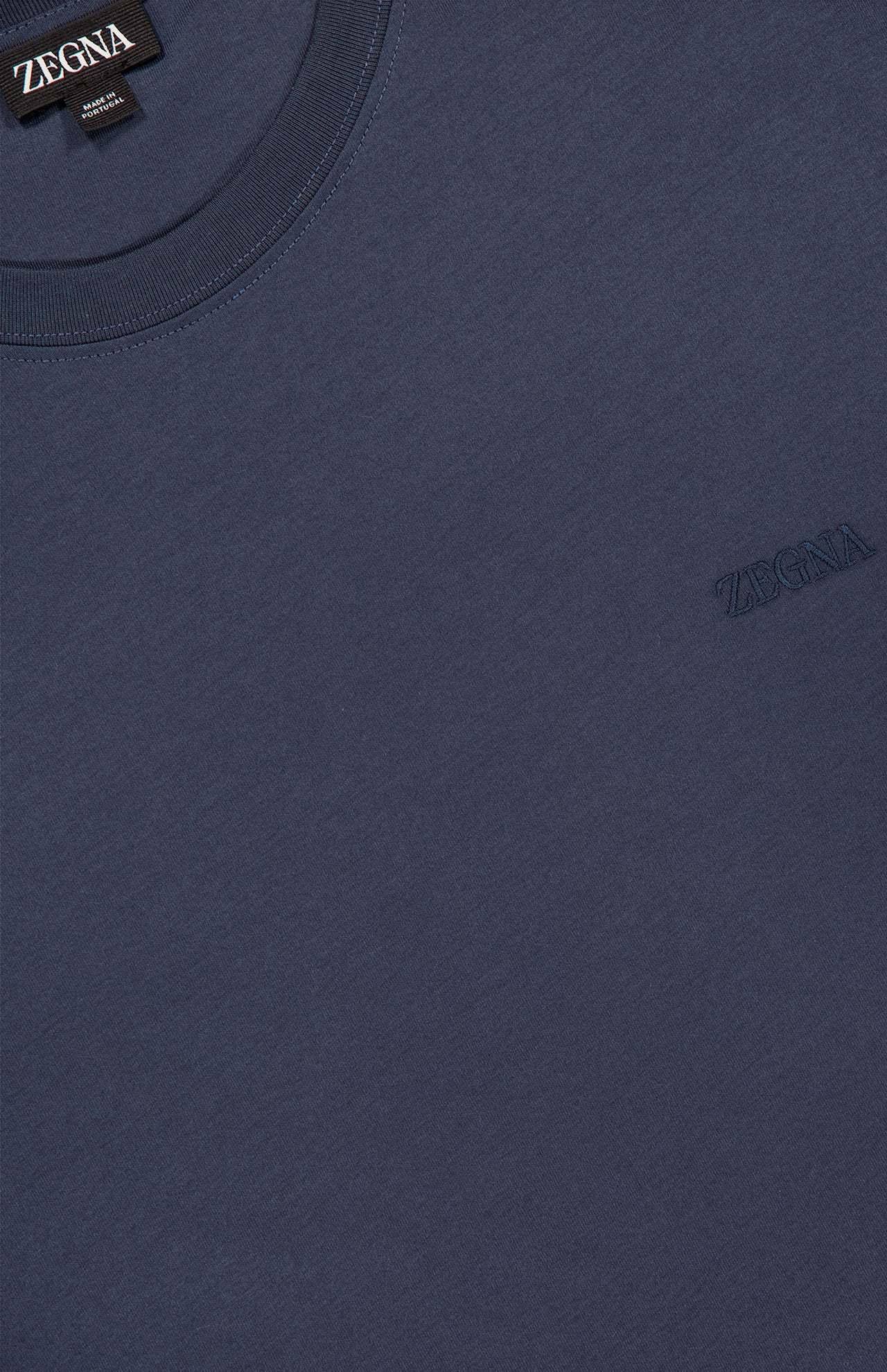 Zegna Cotton T-shirt In Blue