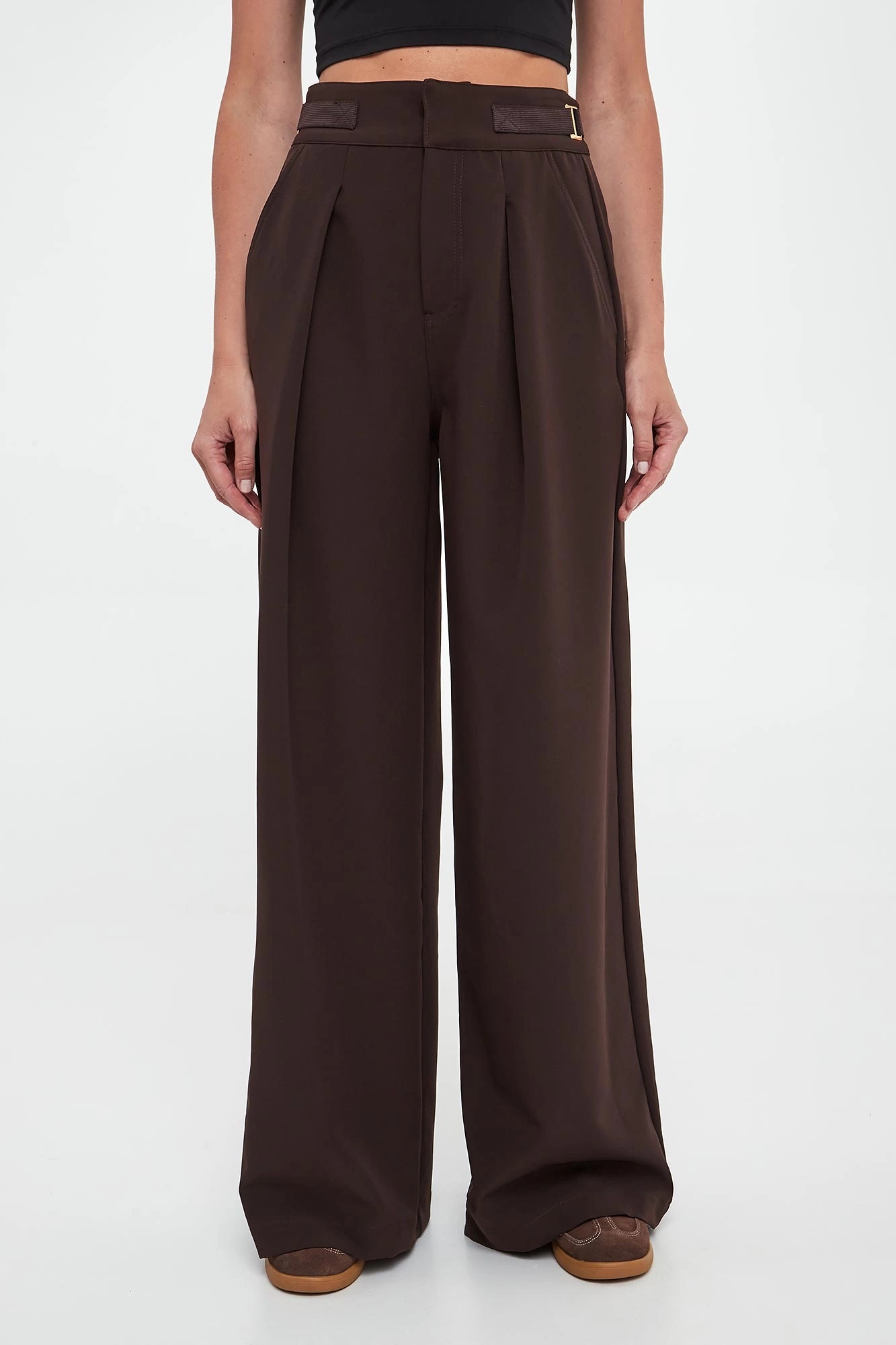 Ermanno Firenze Pleat-detail Trousers In Brown