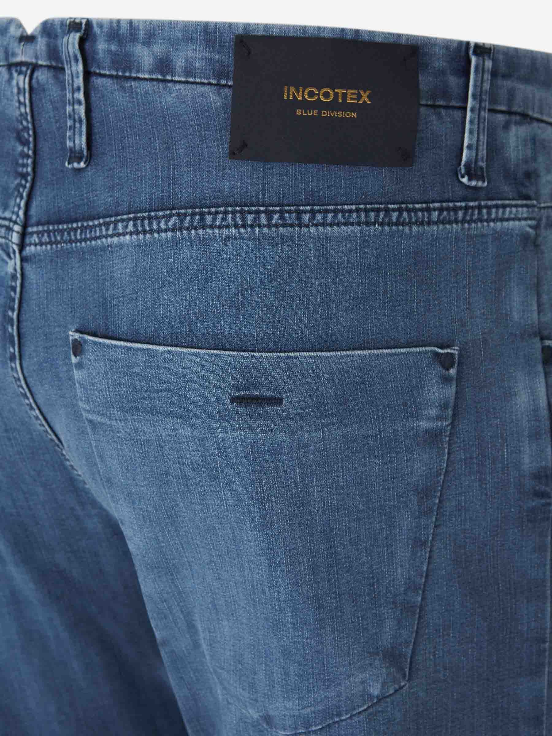 Incotex Stretch Denim Jeans In Blue