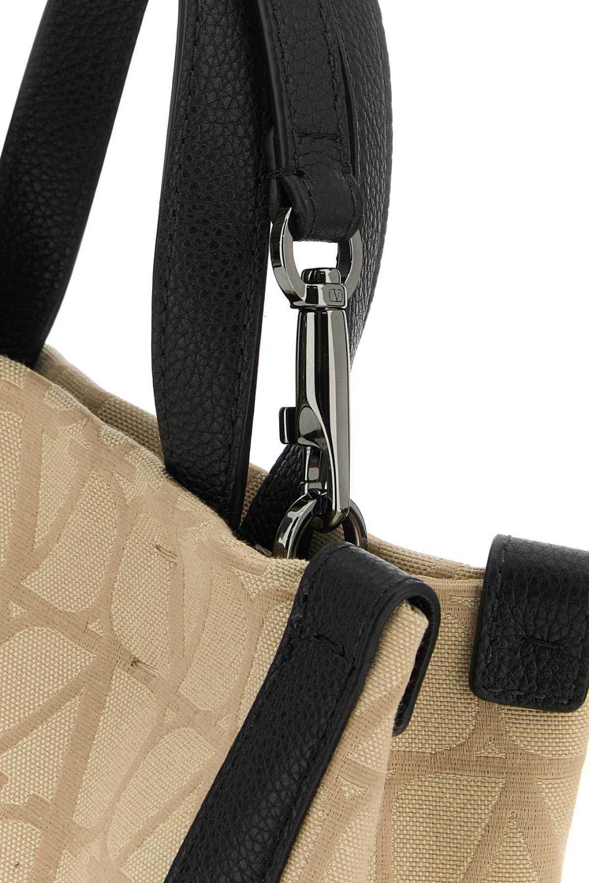 Valentino Vlogo Jacquard Tote Bag In Nude