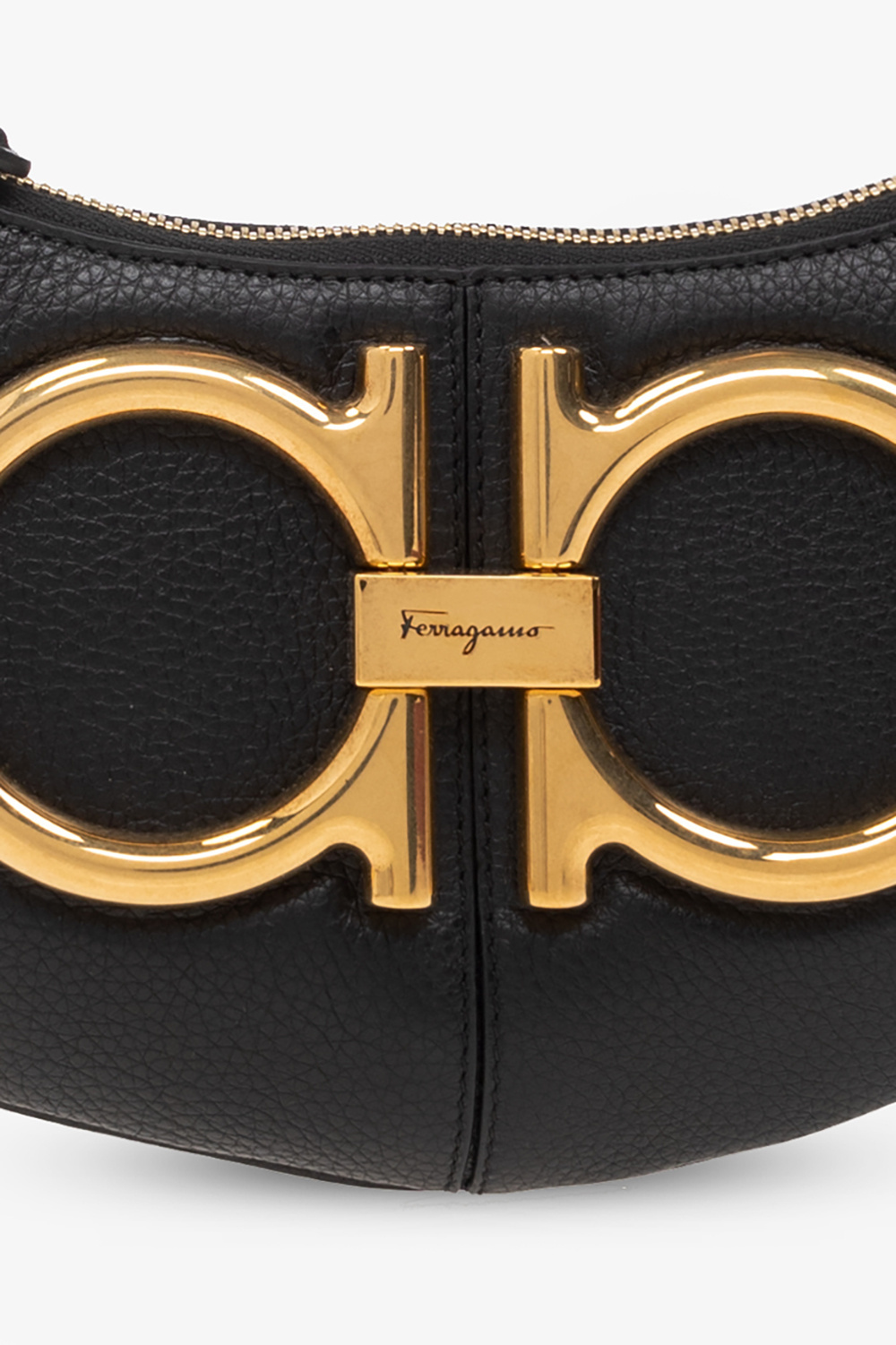 FERRAGAMO GANCIO LEATHER SHOULDER BAG