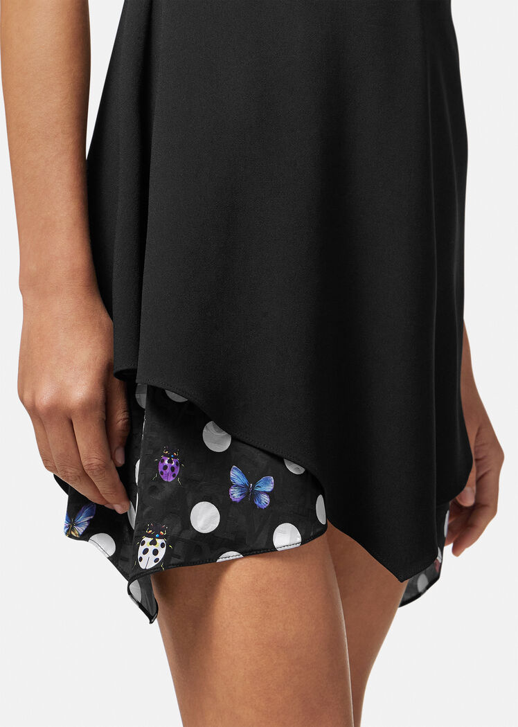 Versace X Dua Lipa Butterflies Minidress In Black