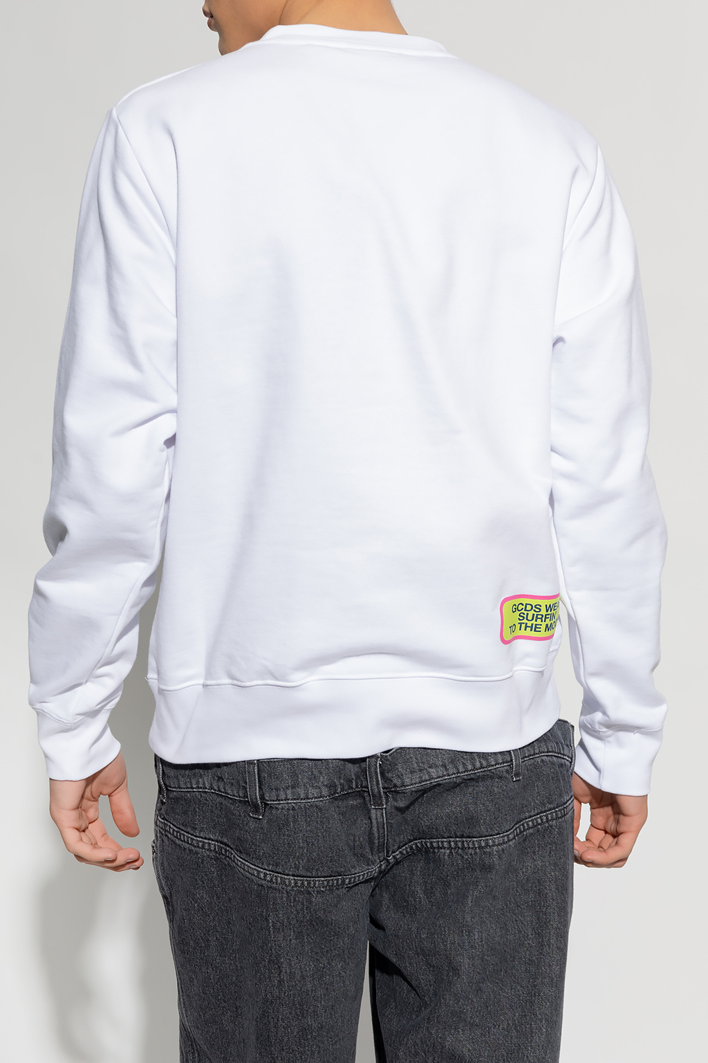 Gcds Graphic-print Crew-neck Sweatshirt In White
