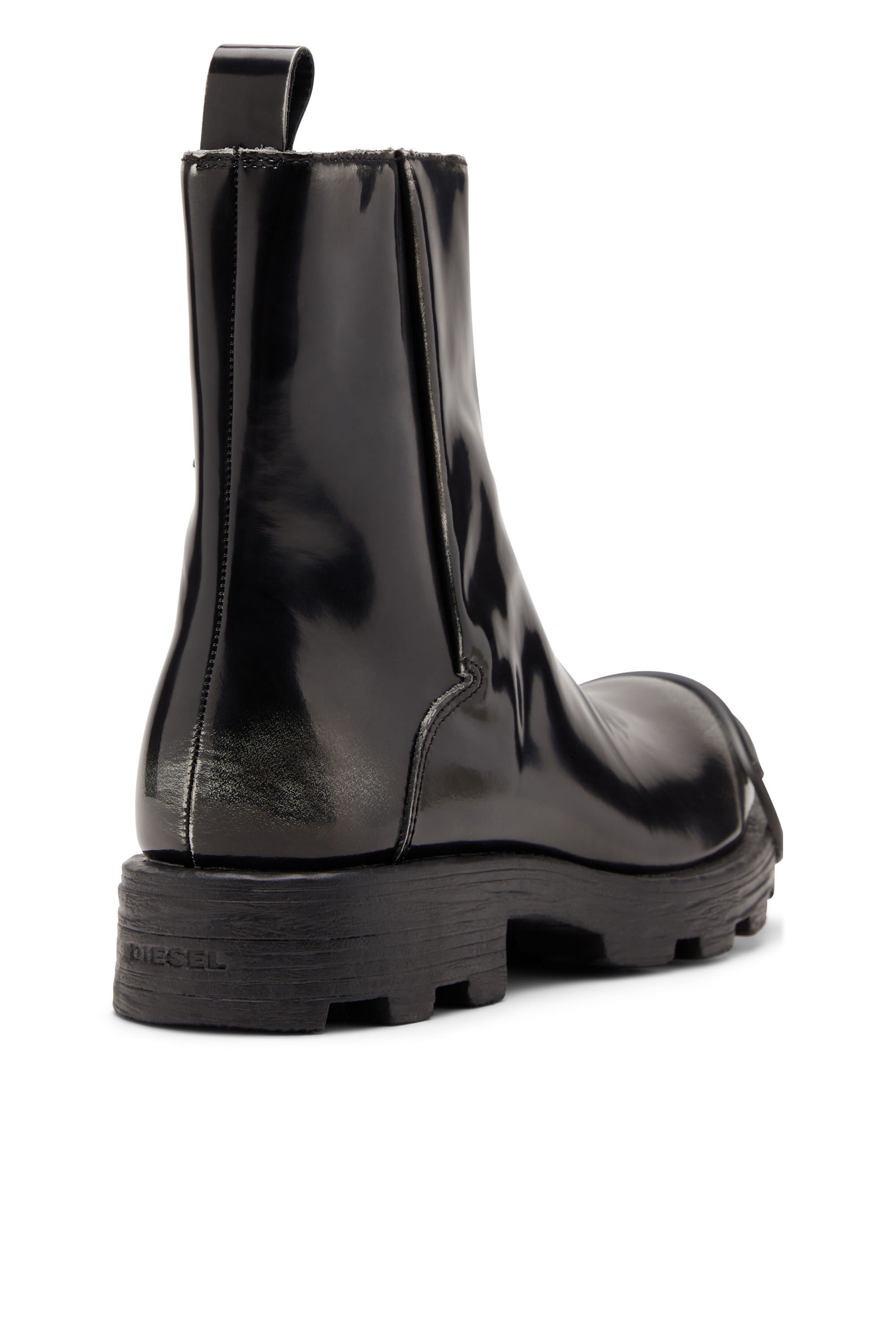 Diesel D-hammer Zip D Denim Ankle Boots In Black