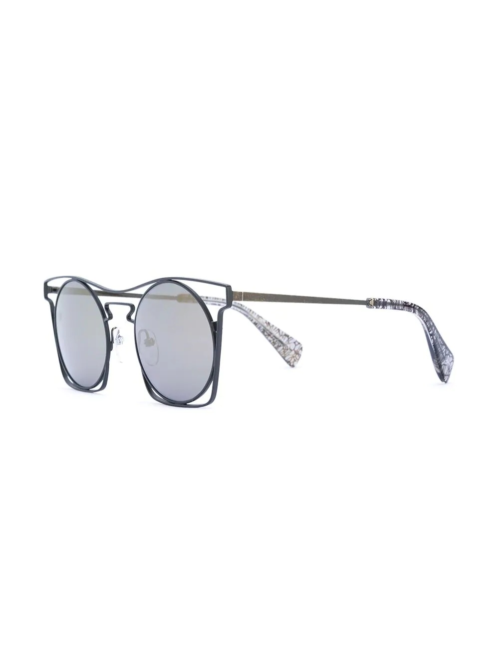 Yohji Yamamoto Square Frame Sunglasses In Gray