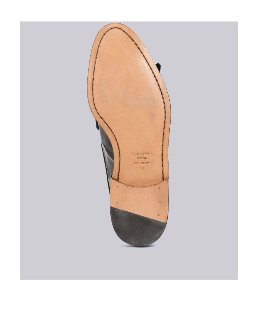 Thom Browne Patent Mule Loafers In Black