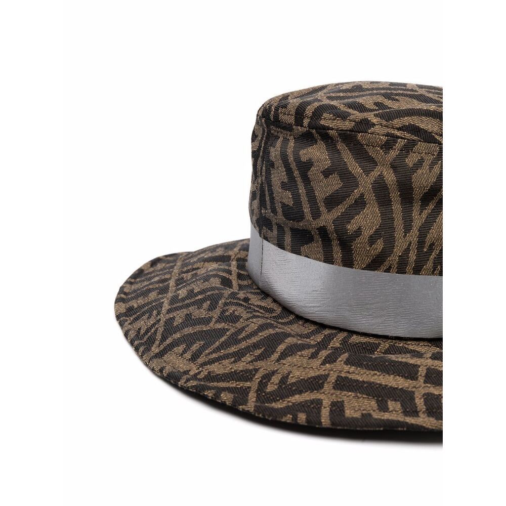 Fendi Ff Vertigo-motif Hat In Black