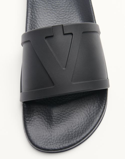 Valentino Garavani Man Sandals Black Size 7 Textile Fibers In Black