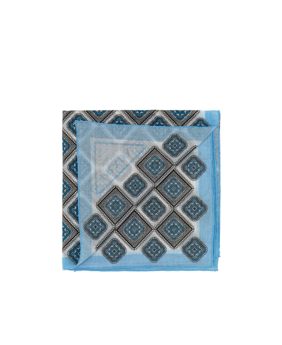 Shop Prada Logo Scarf In Gray