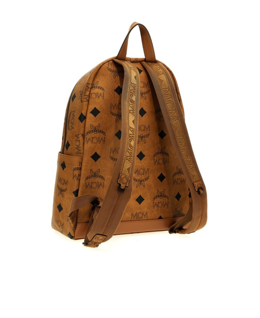 Mcm Zipper Backpack In Brown