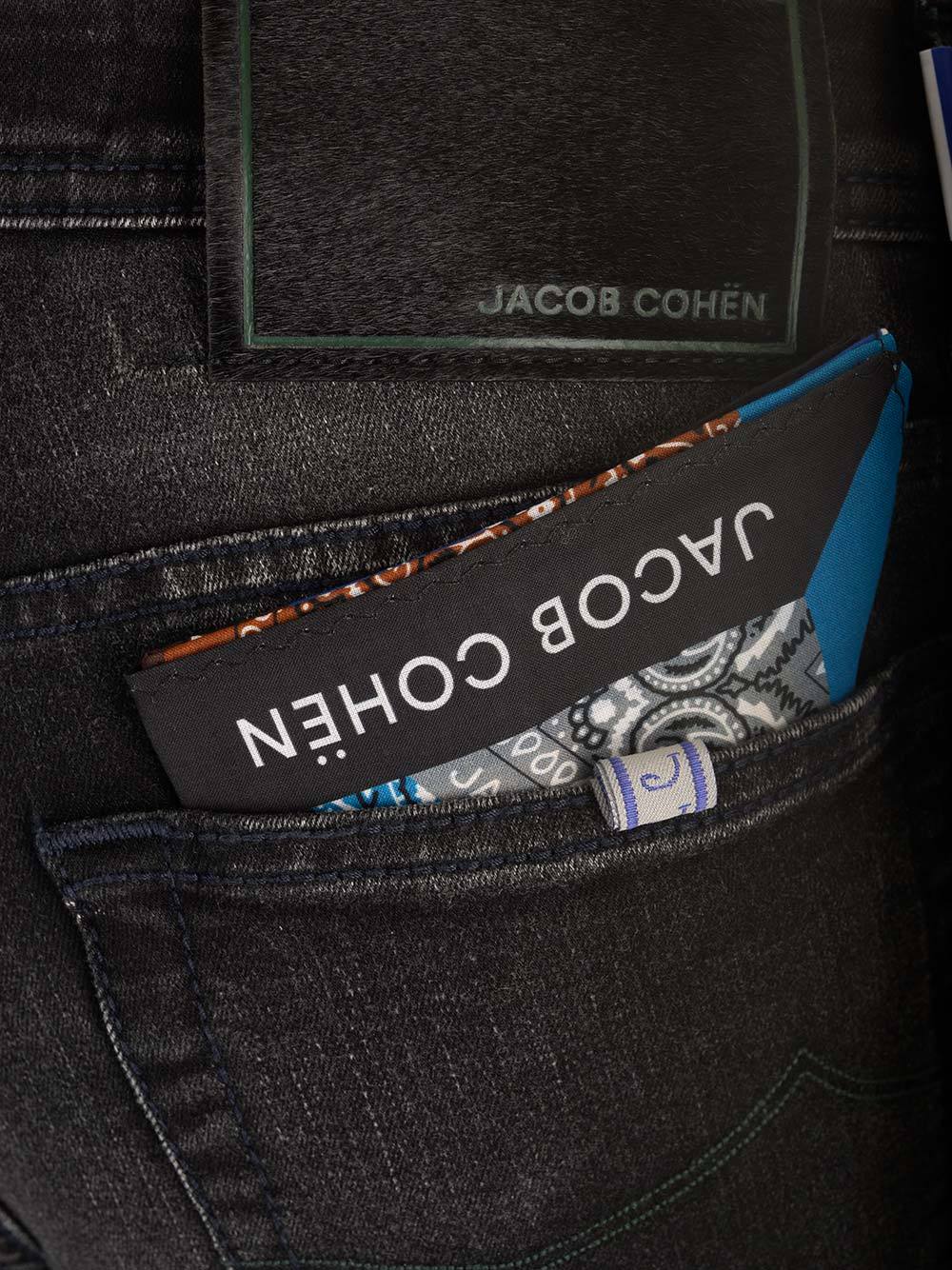 Jacob Cohen Belt Ring Denim Trousers In Black