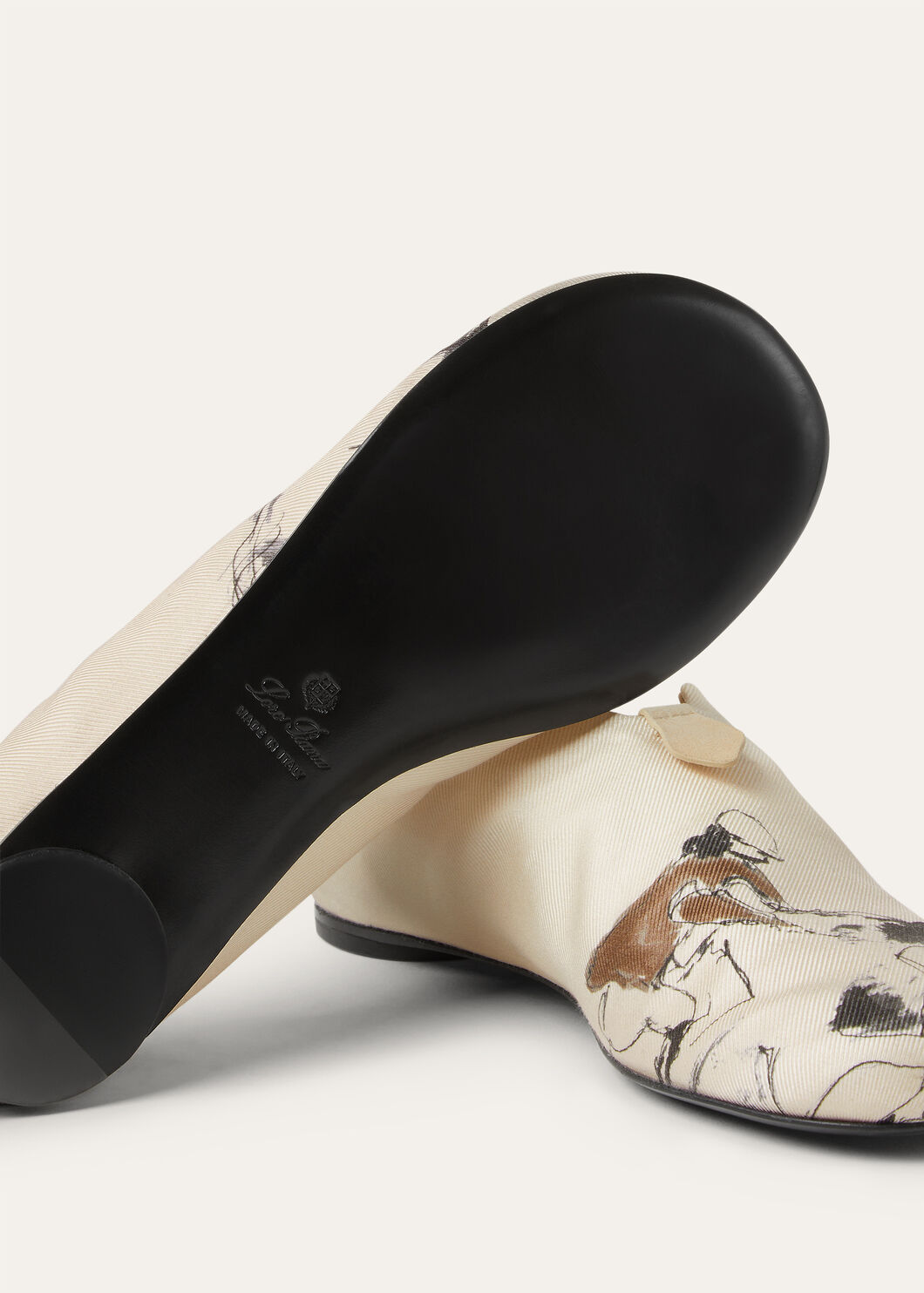 Loro Piana Floaty Graphic-print Loafers In Neutral