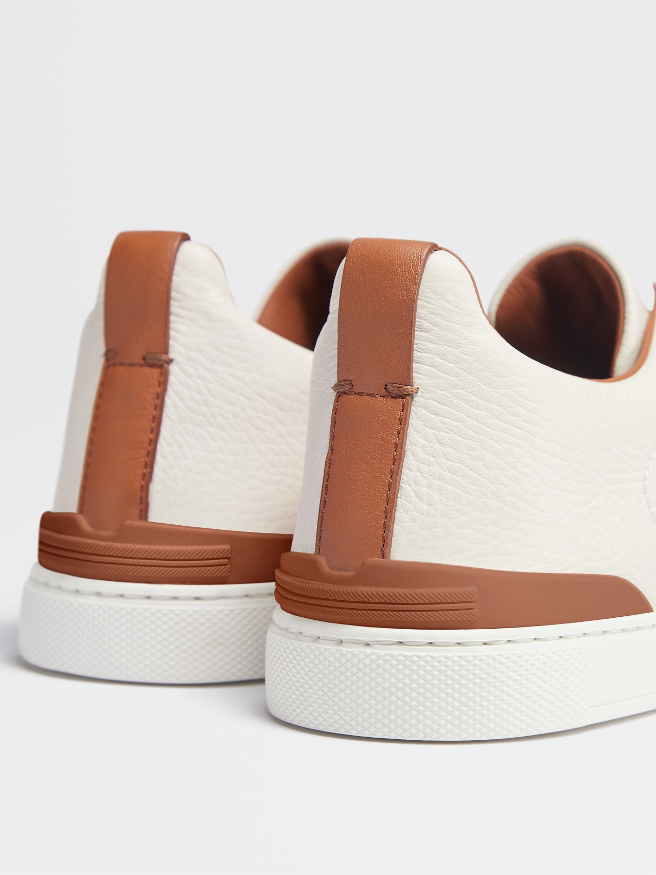 Zegna Leather Sneakers In White