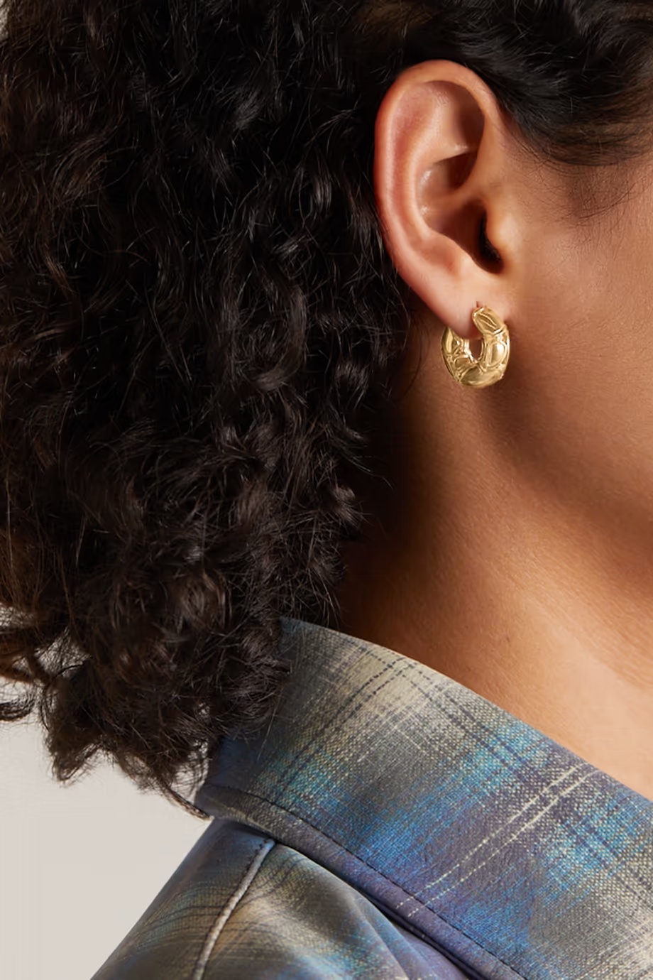 Bottega Veneta Hoop Earrings In Yellow