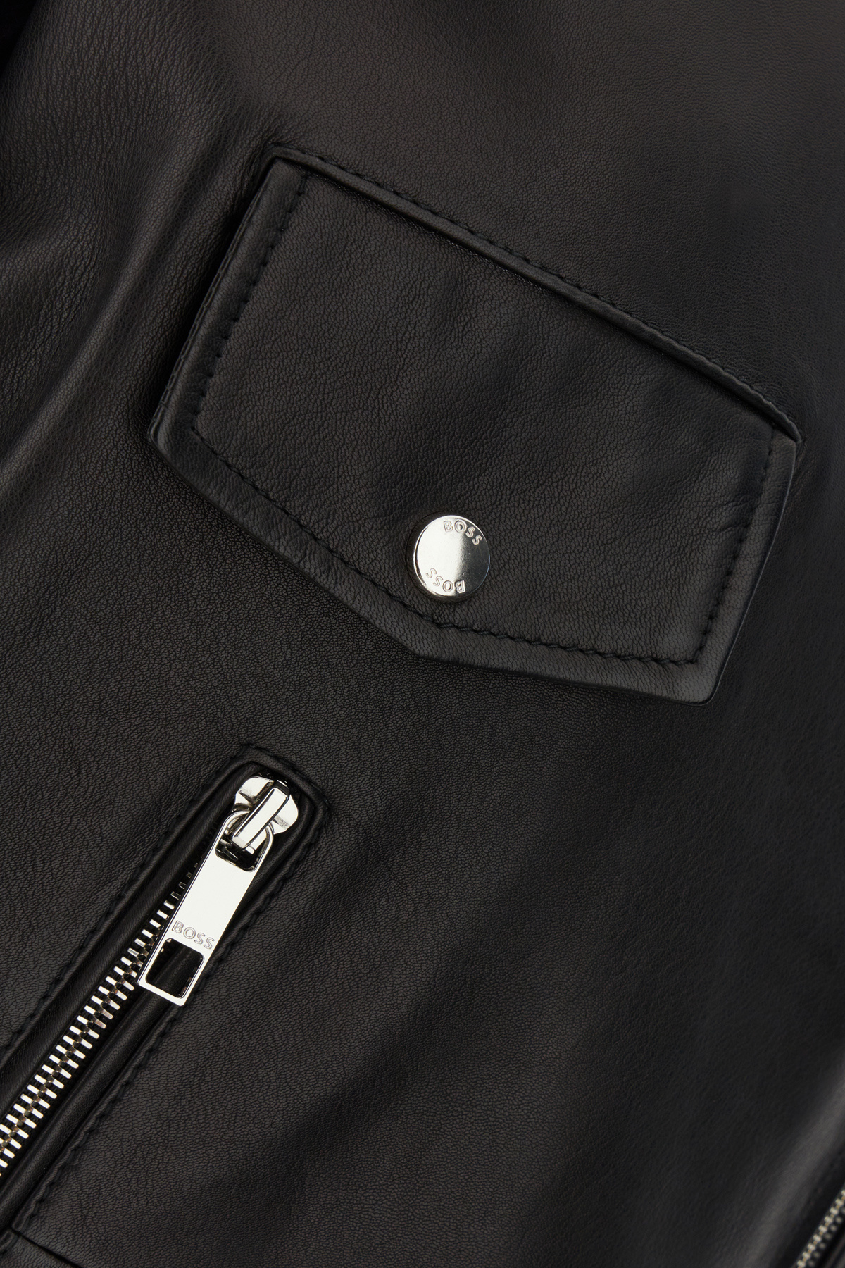Hugo Boss Zip-down Jacket In Black