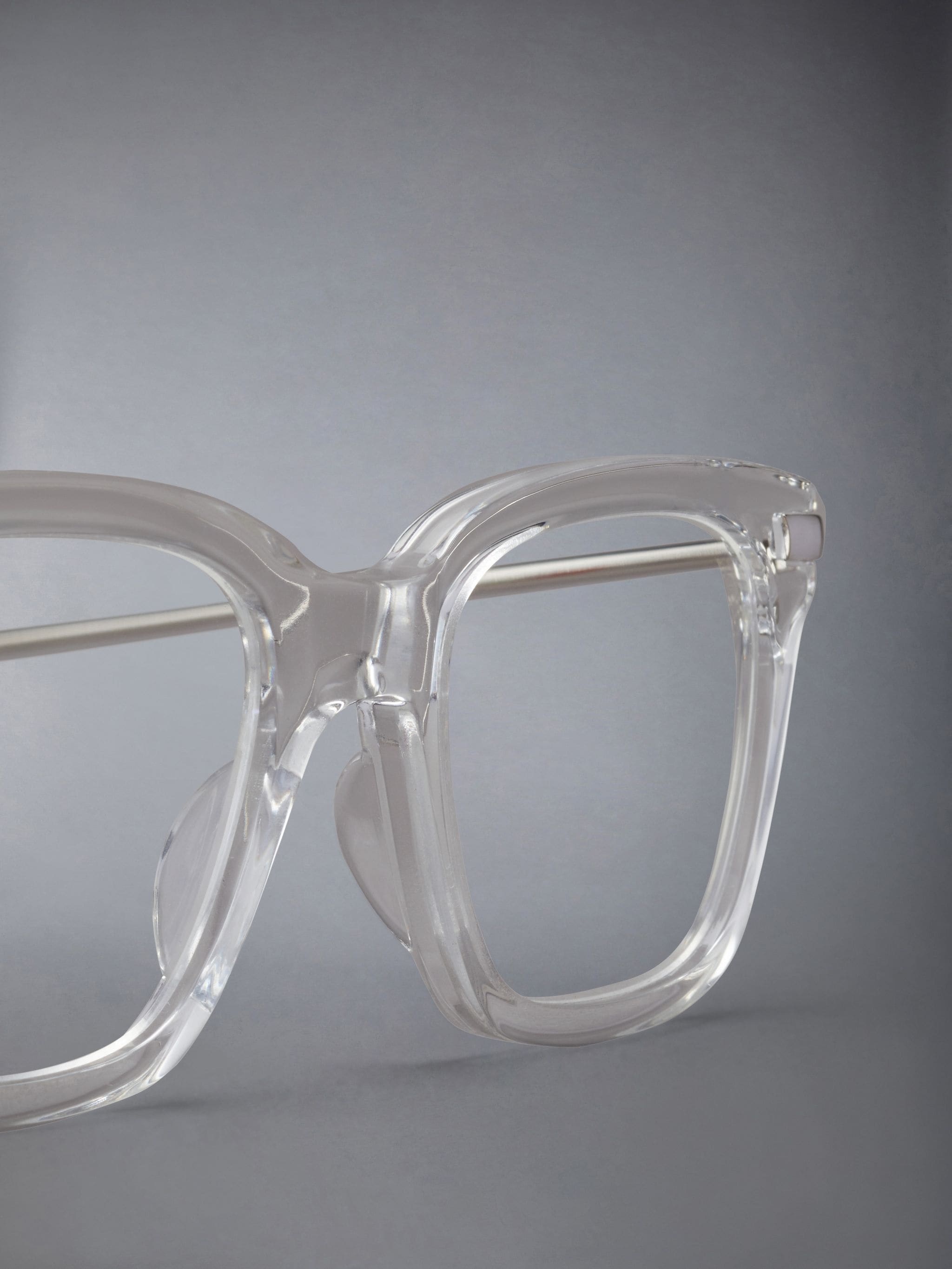 Thom Browne Square-frame Glasses In Gray