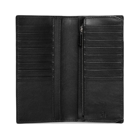 Gucci Imprint Long Wallet In Black
