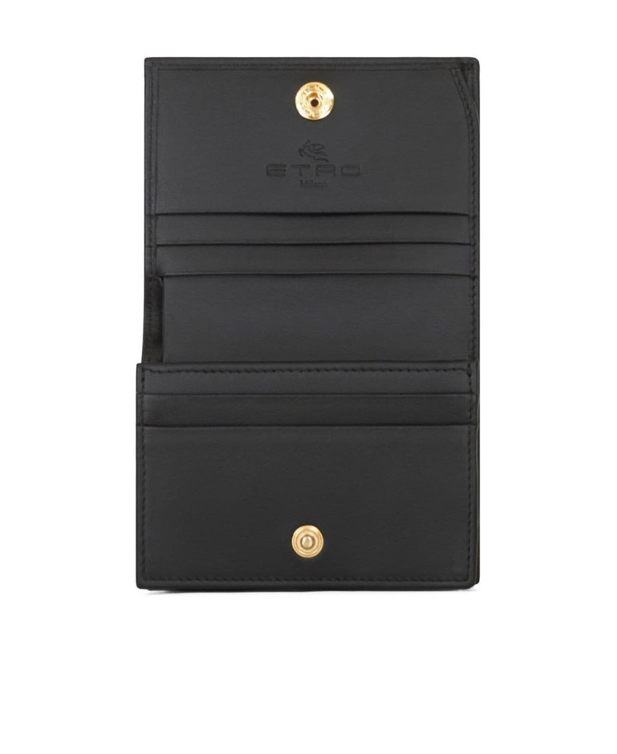 Etro Pegaso Plaque-detail Wallet In Black