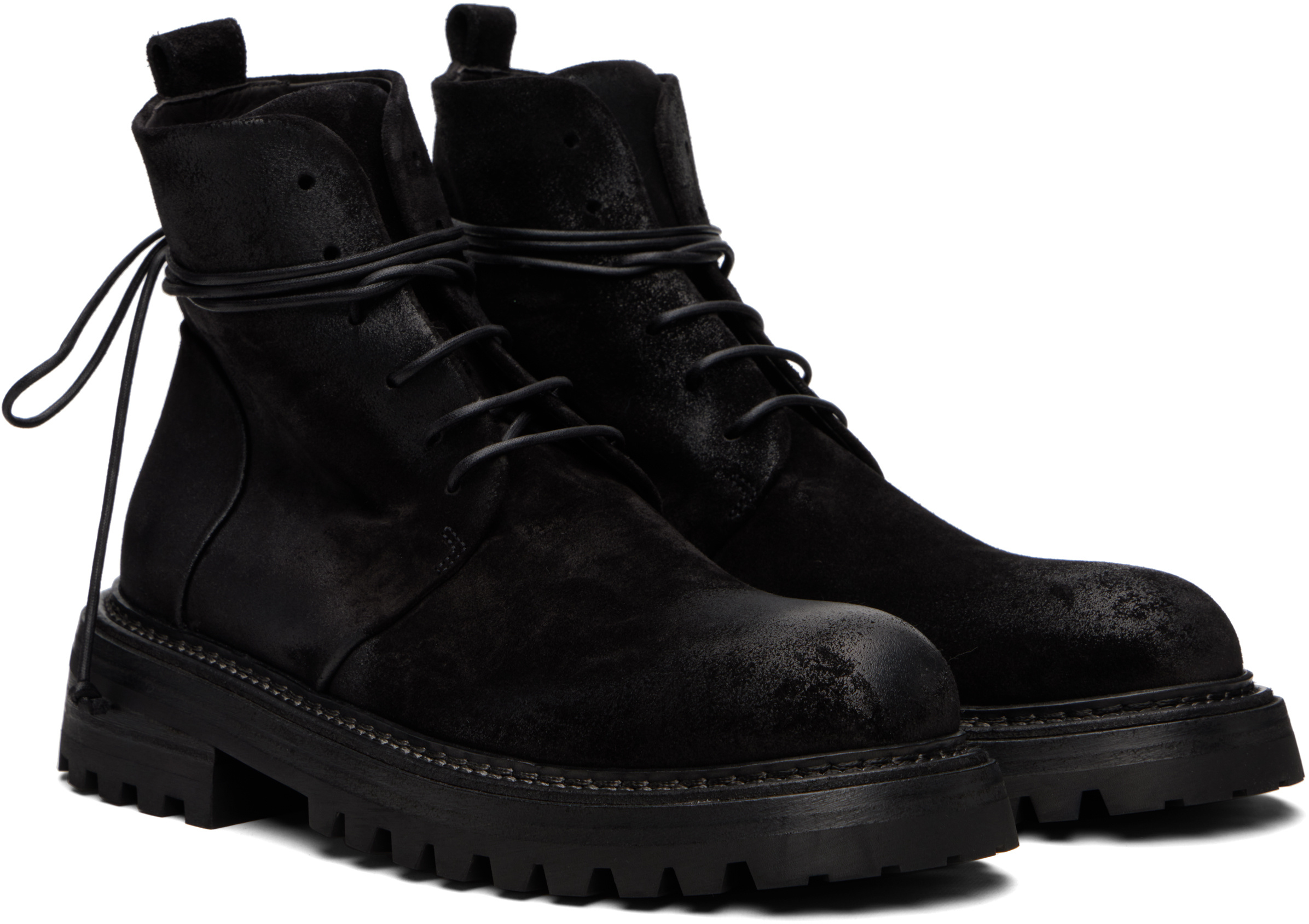 Marsèll Combat Ankle Boots In Black