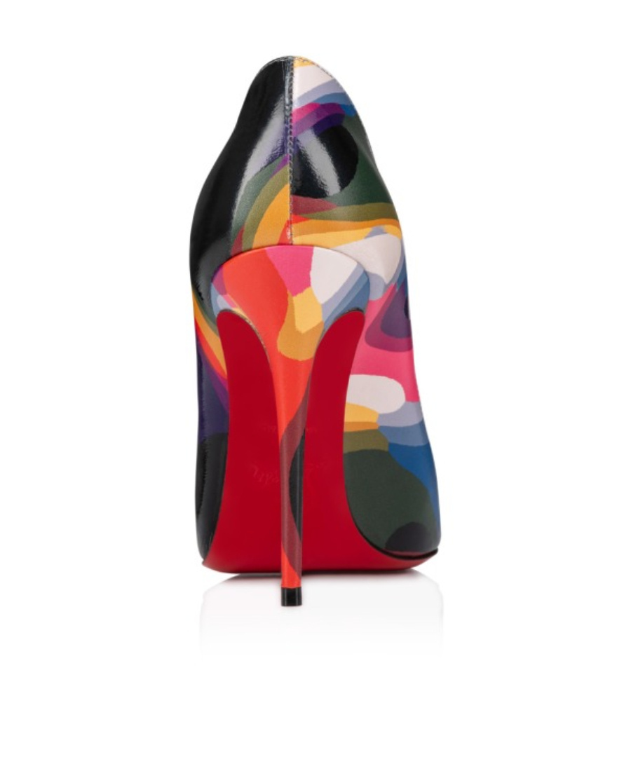 Christian Louboutin Womens Multi Hot Chick 100 Patterned Leather Courts In Multicolor