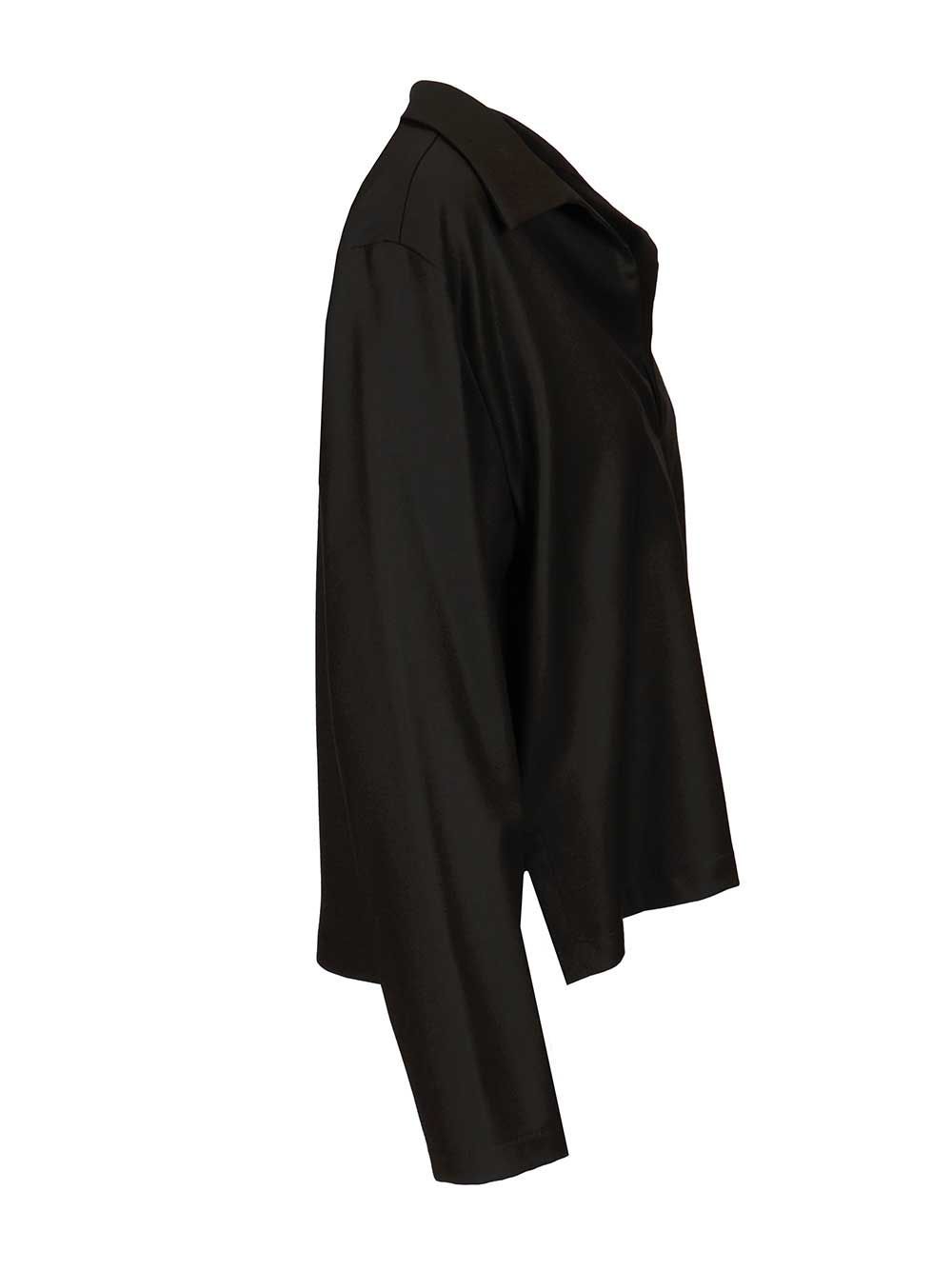 Barena Venezia Long-sleeve Collared Top In Black