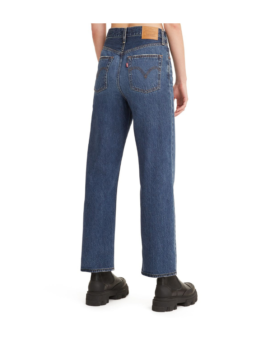 Shop Levi's Logo Denim Trousers In Blue
