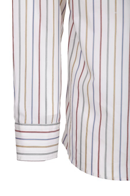 Etro Pegaso Embroidered Striped Shirt In White