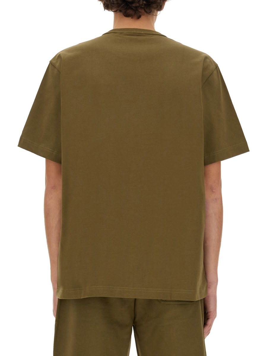 Helmut Lang Logo-print Cotton T-shirt In Brown