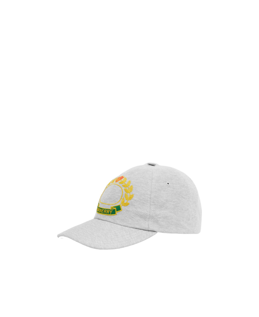 Burberry Oak Leaf Crest Baseball Cap In Gray
