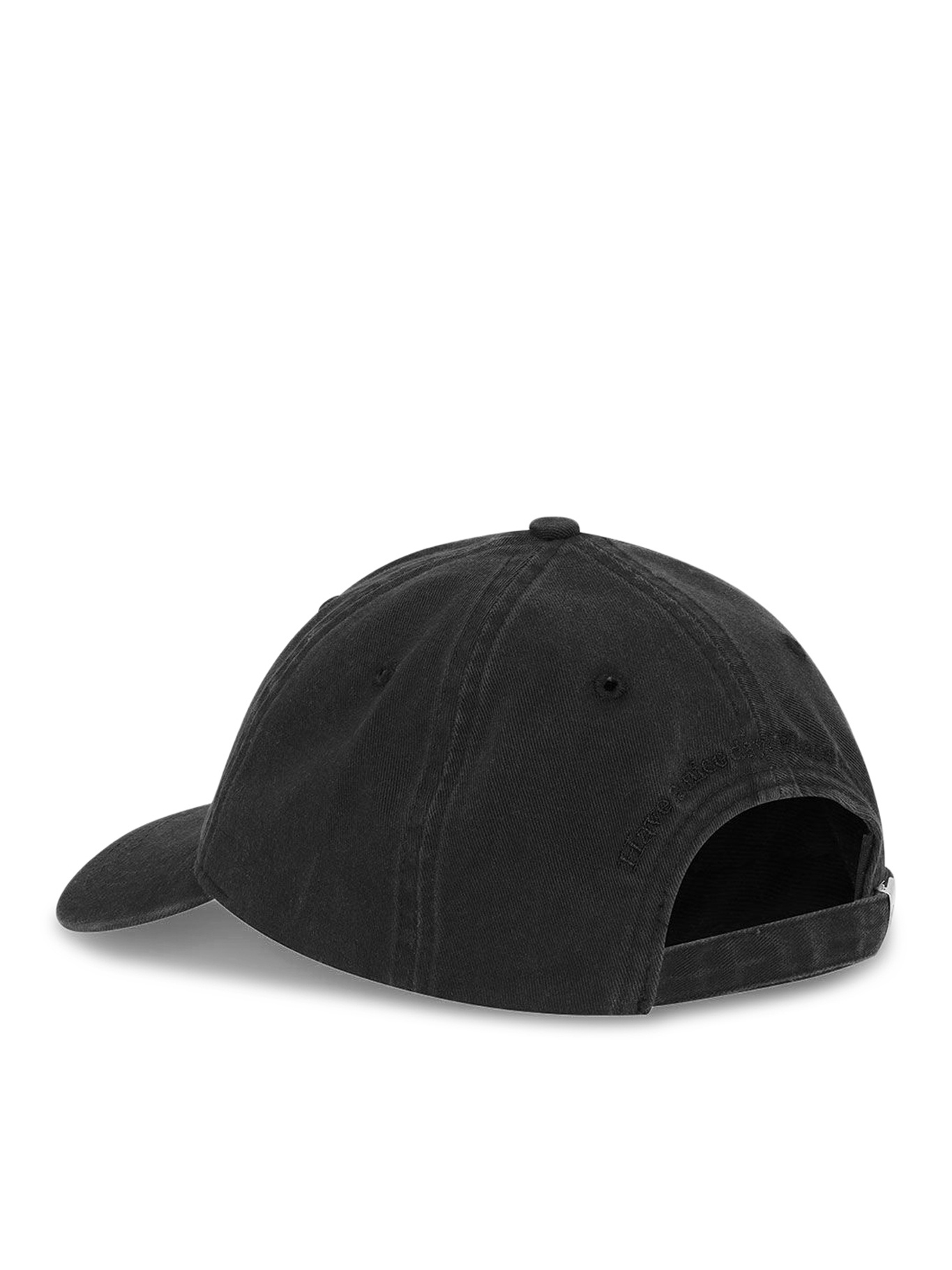 Ganni Womens Black Brand-embroidered Cotton-canvas Cap In Black