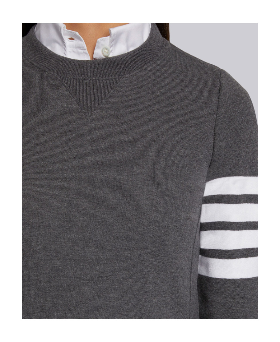 Thom Browne Crewneck Sweatshirt In Gray