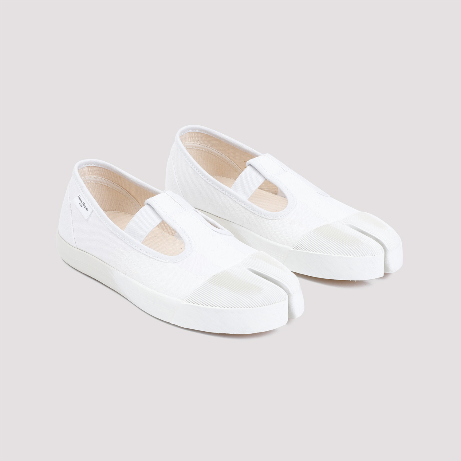 Maison Margiela On The Deck Tabi Mary Jane Bianchetto In White