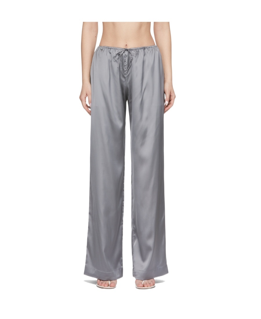 Jacquemus Le Pant Mentalo Wide-leg Mid-rise Crepe Trousers In Gray