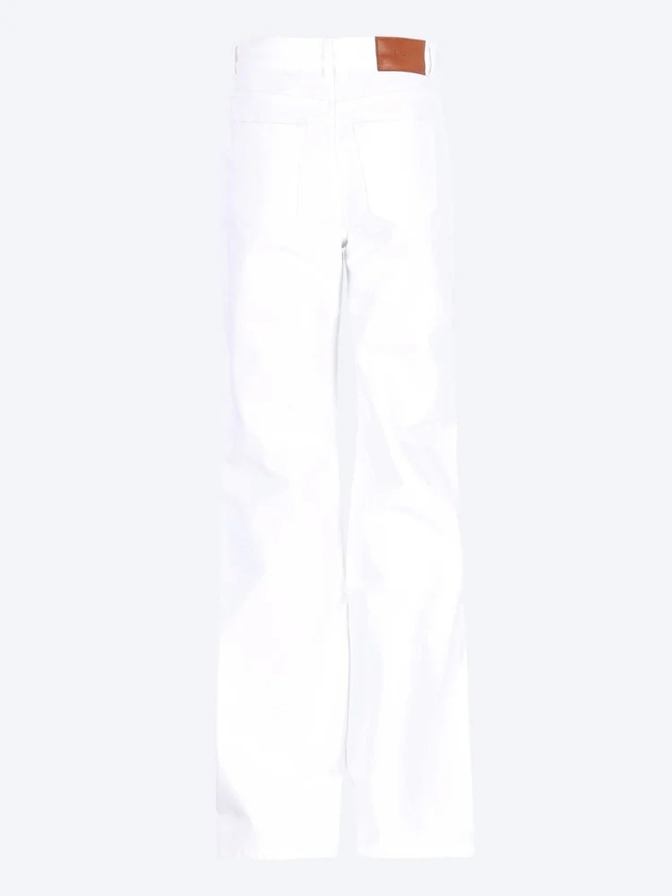 Chloé Denim Trousers With Belt Loops In White