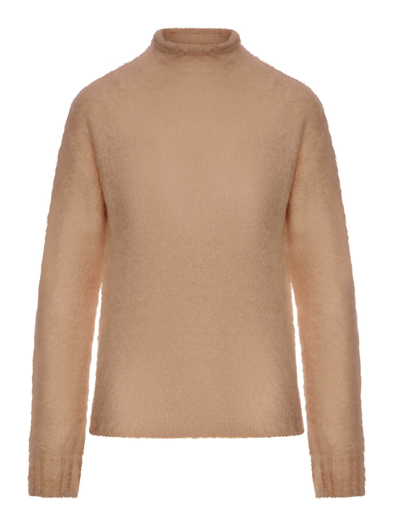 Max Mara Studio Umile Long-sleeved Knitted Jumper In Brown