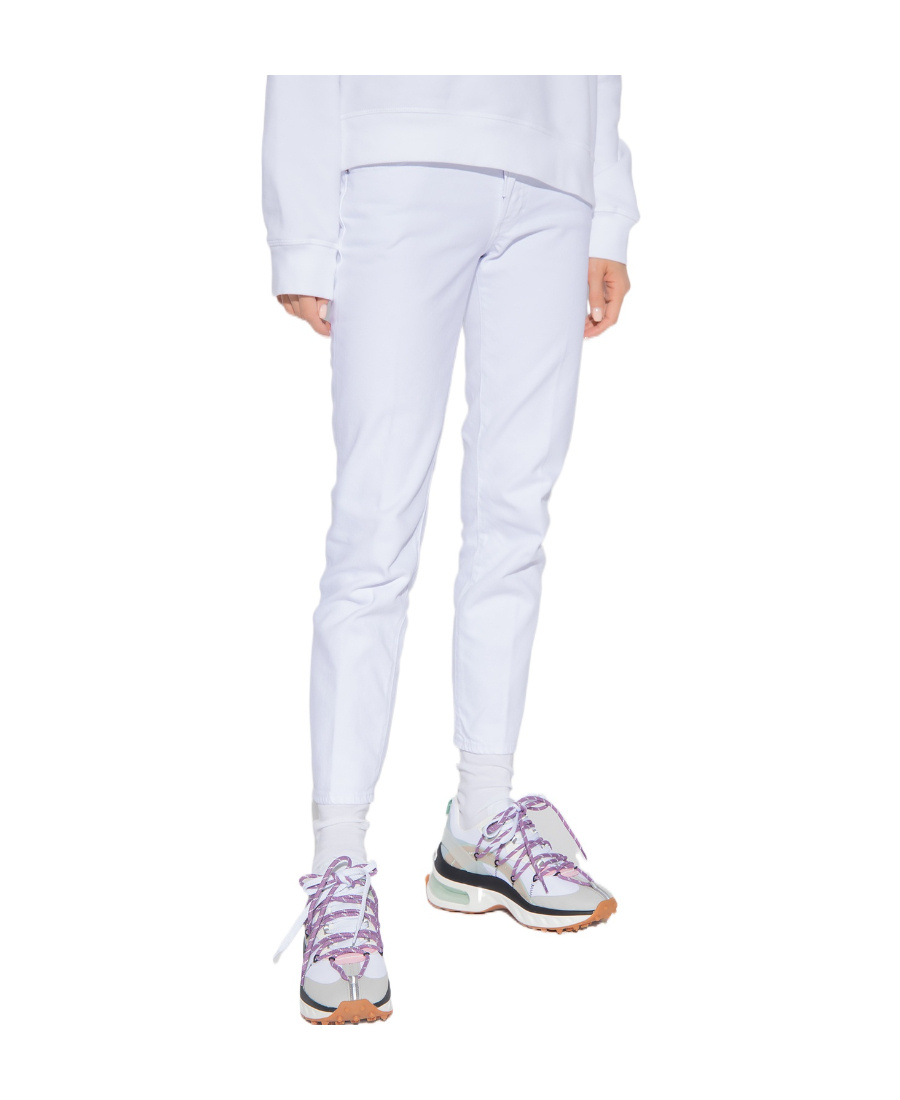 Dsquared2 White Bull Skinny Jeans In White