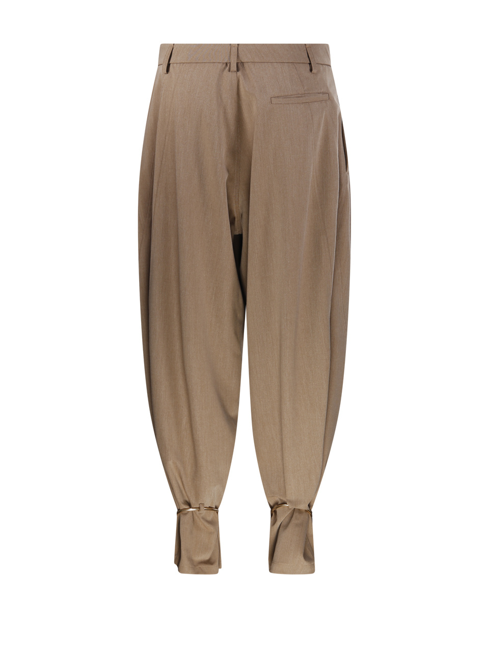 Darkpark Phebe Cuff Adorned Wide-leg Pant In Brown
