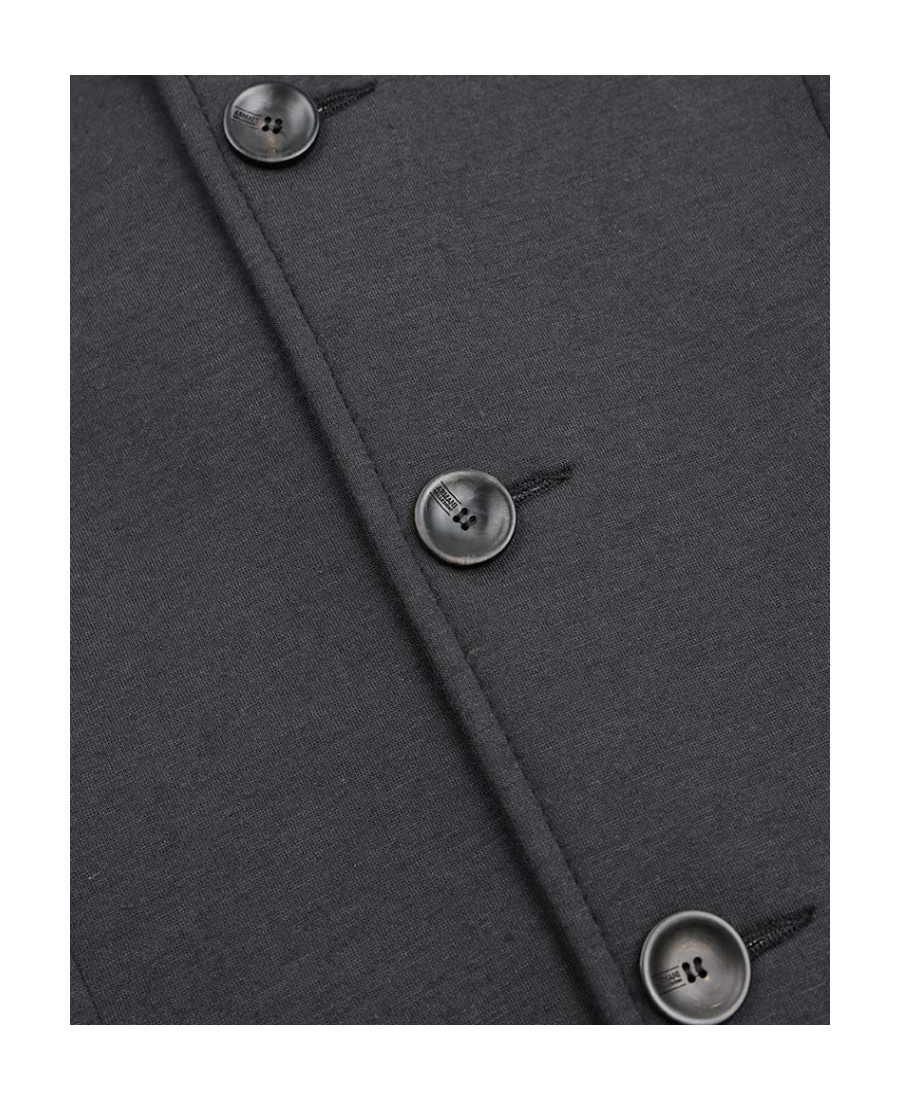 Armani Collezioni Single-breasted Casual Jacket In Black