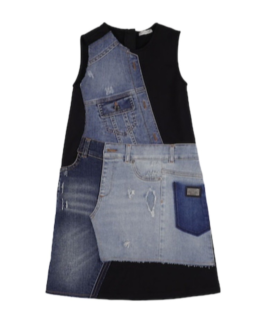 Dolce & Gabbana Plain Knit Patchwork Dress