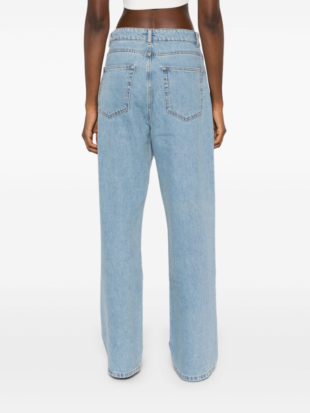 Rohe Róhe Low-rise Wide-leg Denim Jeans In Blue