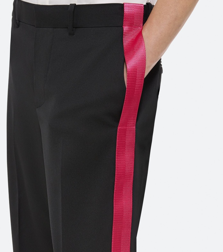 Helmut Lang Wool Belt Ring Casual Pants In Black