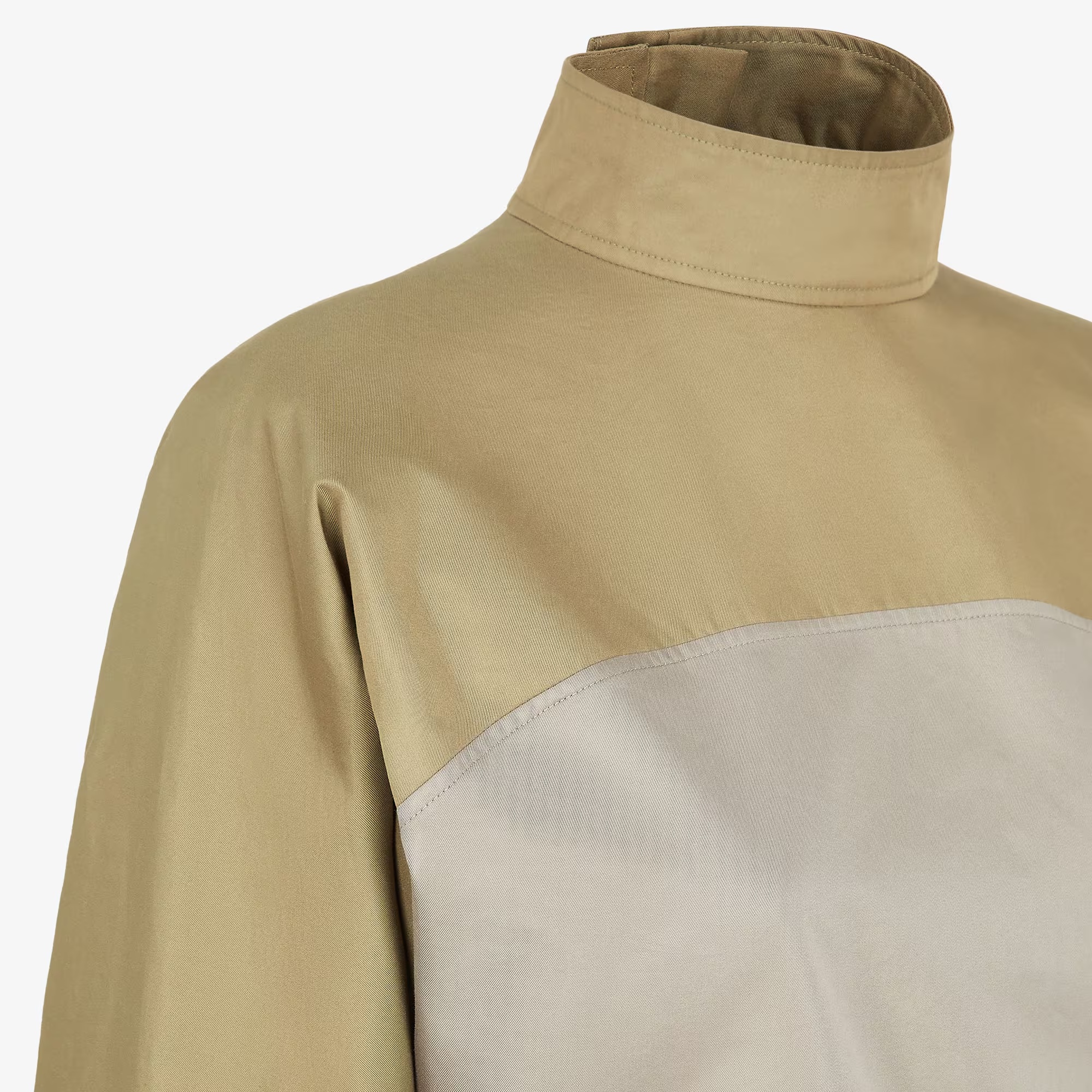 Fendi Long-sleeved Cotton Dress In Nude