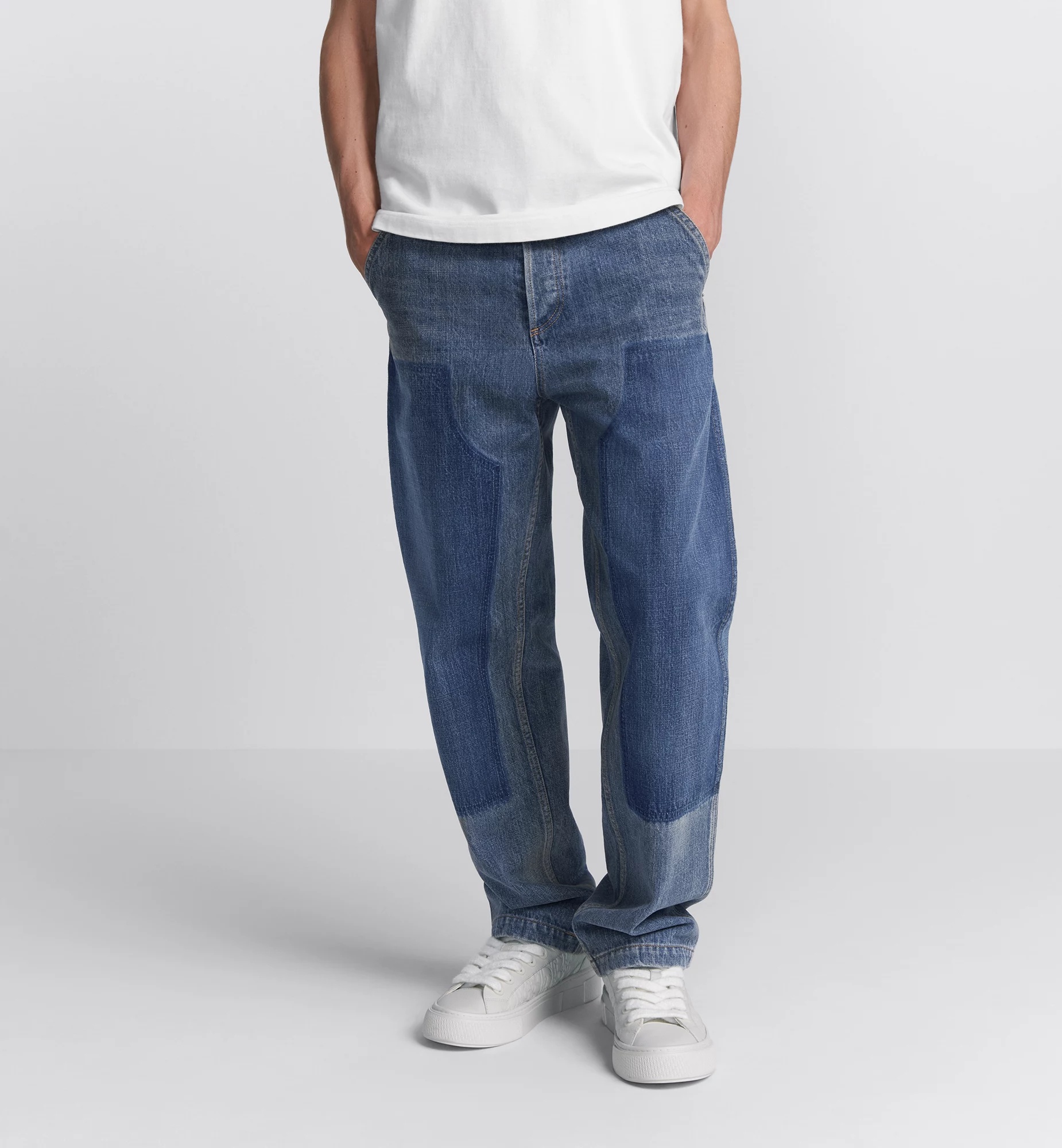 Dior Five-pocket Work Jeans In Blue