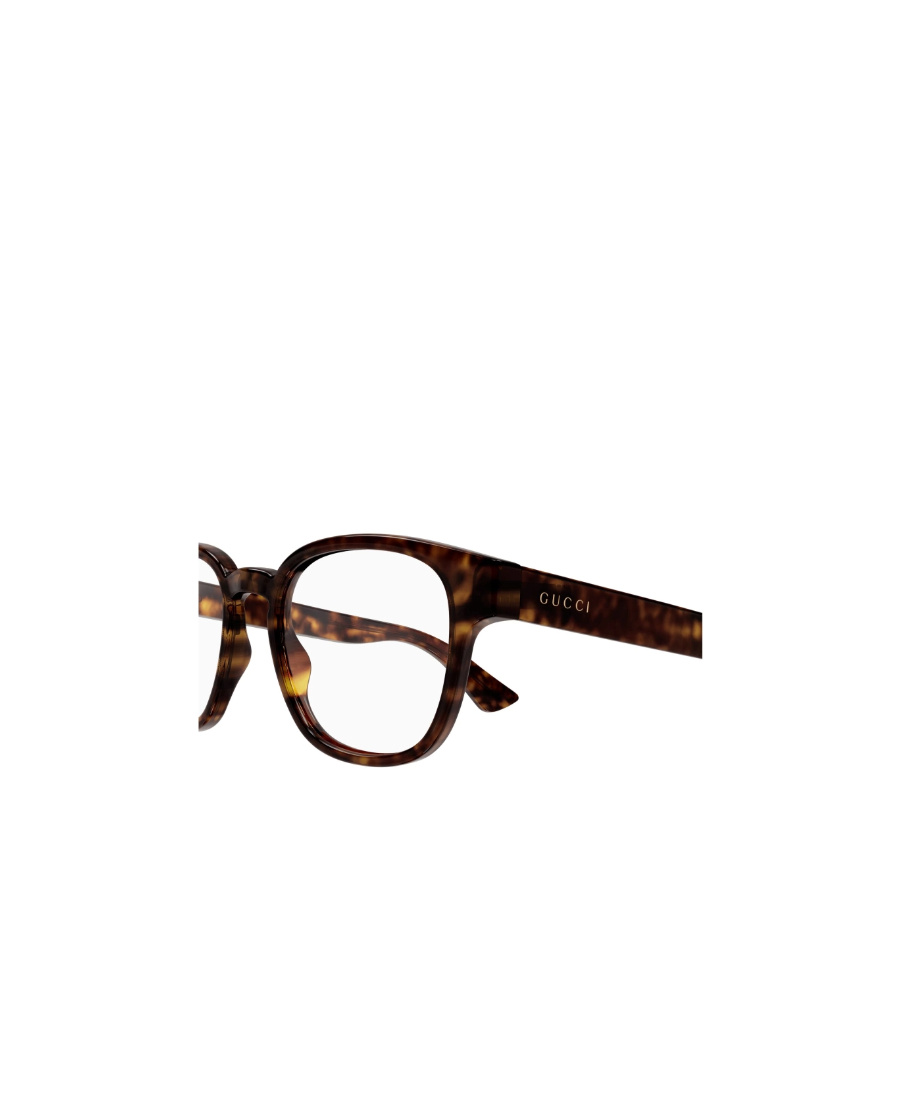 Gucci Round-frame Logo Glasses In Brown