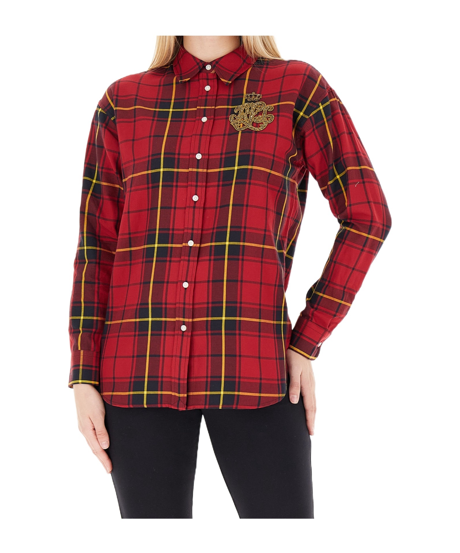 Ralph Lauren Checked Cotton Twill Shirt In Red