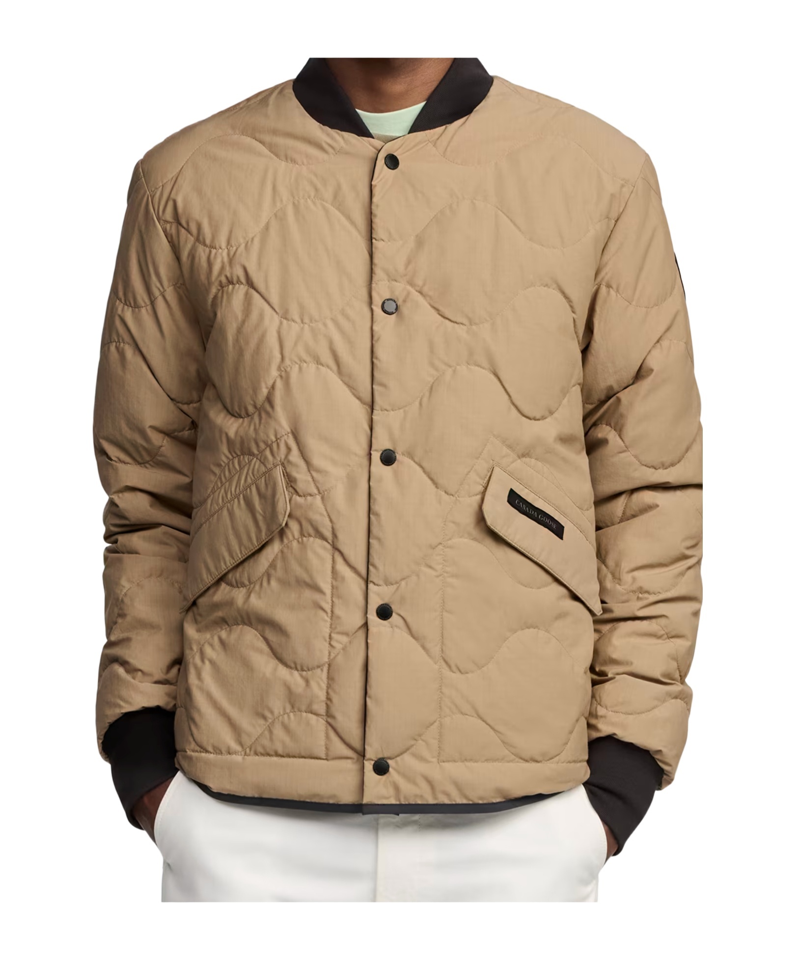 Canada Goose Boswell Reversible Liner Jacket Black Label In Desert Sand/black